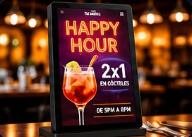 Pantalla digital aplicada a bares